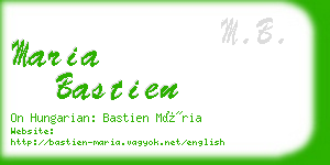 maria bastien business card